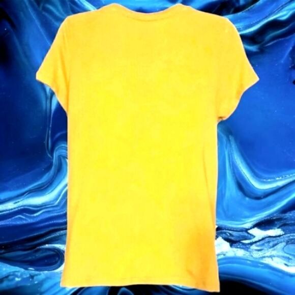 PINK FLOYD Womens JUNK FOOD ANIMALS Tour graphic T shirt Gold SIZE MEDIUM Cotton - Picture 12 of 13